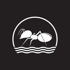 Ant logo template vector icon