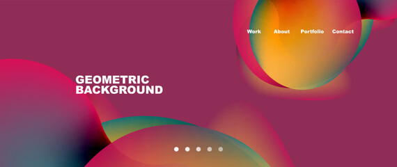 Liquid shapes with flowing gradient colors. Round elements and circles. Vector illustration for wallpaper, banner, background, leaflet, catalog, cover, flyer