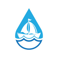 Boat logo template icon design