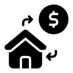 refinancing glyph icon