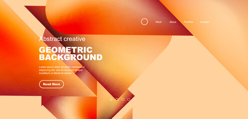 Liquid shapes with flowing gradient colors. Geometric circle round triangles. Vector illustration for wallpaper, banner, background, leaflet, catalog, cover, flyer