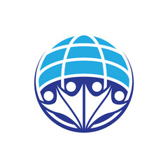 Teamwork logo template icon design