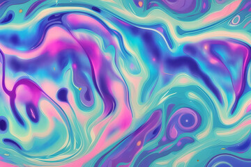 Fototapeta premium Abstract and fluid blend of large pastel colored paint blobs. Fluid motion of large shapes. generative ai