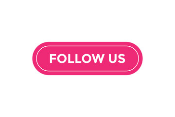 Follow us button web banner templates. Vector Illustration