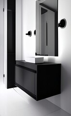 Black and white luxury bathroom, relax and clean bathroom renovation design