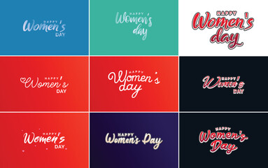 Abstract Happy Women's Day logo with a women's face and love vector logo design in shades of purple