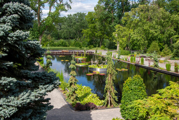 Water park in a botanical garden