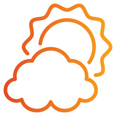 Clouds And Sun Icon