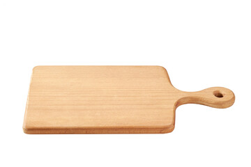 wooden cutting board isolated on white background.