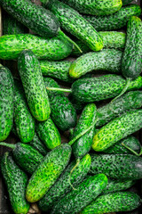 Whole fresh cucumbers.