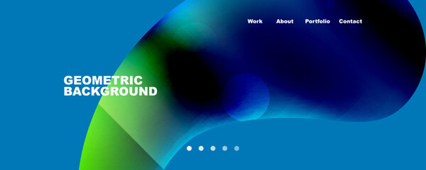 Geometric flowing shapes abstract background. Vector Illustration For Wallpaper, Banner, Background, Card, Book Illustration, landing page