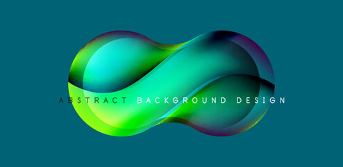 Abstract elegant flowing shapes background, fluid gradient colors. Template for covers, templates, flyers, placards, brochures, banners