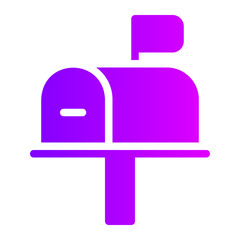 mail box gradient icon