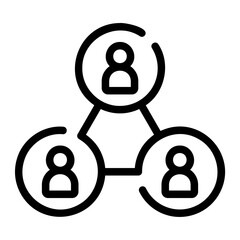 Cooperation line icon