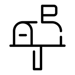mail box line icon