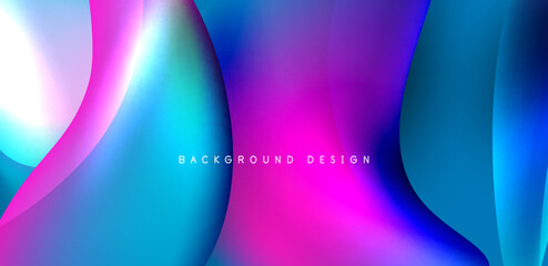 Beautiful liquid shapes with fluid colors abstract background