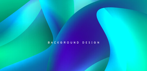 Fluid color liquid 3d elements abstract background