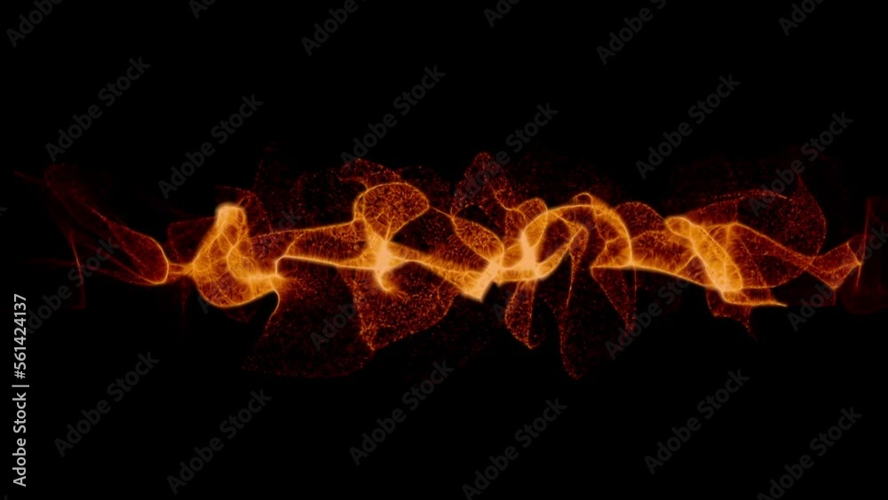 Aufkleber futuristic abstract de-focus fire particles flowing in cyber space environment background