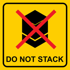 Do Not Stack Warning Sticker For Product Packaging