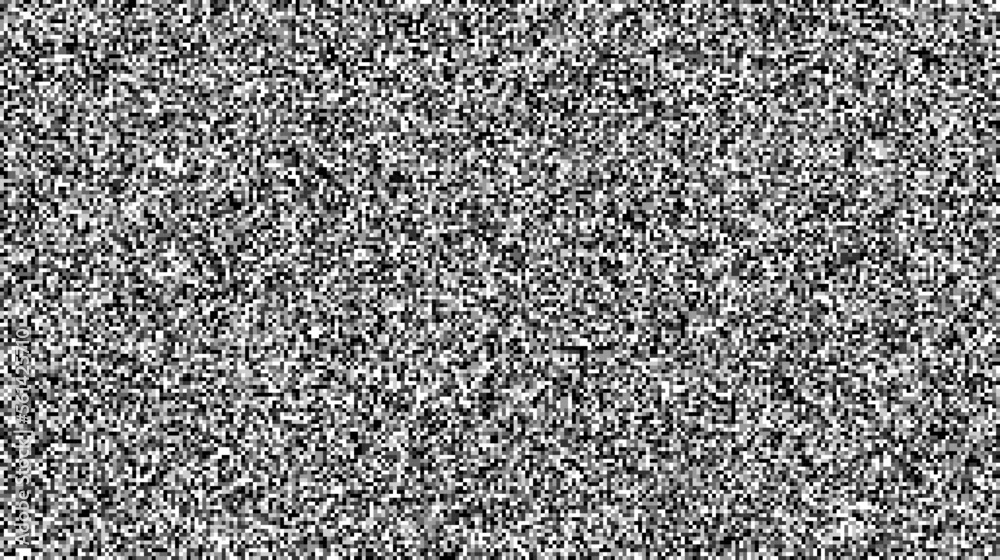 Poster seamless pixelated tv noise texture. white noise signal grain. television screen interferences and g