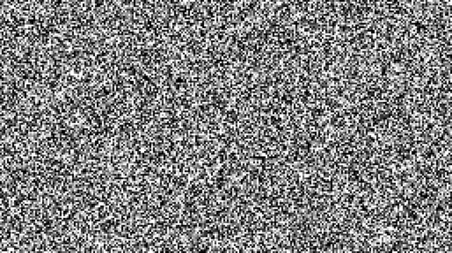 Seamless pixelated tv noise texture. White noise signal grain. Television screen interferences and glitches. Grunge background 