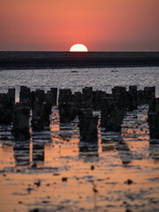 Obraz premium seaside view in sunset time
