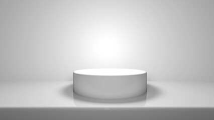 Background rendering with 3d podium and wall scene abstract background. 3D illustration, 3D rendering	