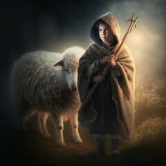 young shepherd (generative AI)