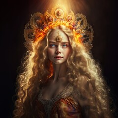 Naklejka na ściany i meble crowned sun fairy queen