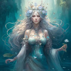 crowned water fairy queen © Get Stock