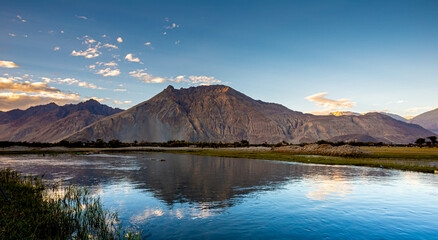 The landscape around Pangong Lake in Ladakh, India