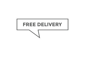 Free delivery button web banner templates. Vector Illustration
