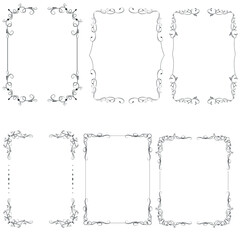 Floral Frame wreaths. Wedding card design.  Flower decoration, Flower for graphic designer decorate product design and card.