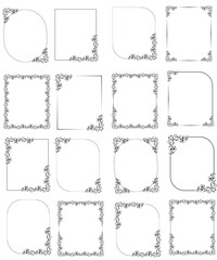 Floral Frame wreaths. Wedding card design.  Flower decoration, Flower for graphic designer decorate product design and card.