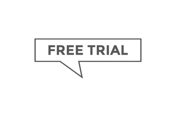 Free trial button web banner templates. Vector Illustration
