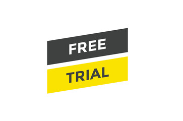 Free trial button web banner templates. Vector Illustration
