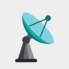 Radar antenna satellite parabolic dish - obrazy, fototapety, plakaty