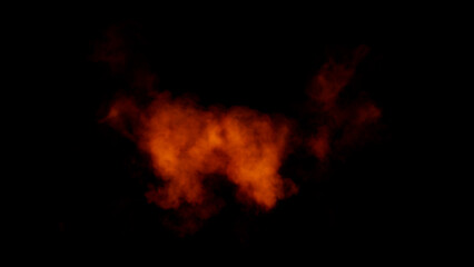 Burning fire burst infernal effect, isolated - object 3D rendering