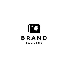 Creative Photography Book Logo Design. Logo Design Learning Photography Book. Book Shaped Camera Silhouette Logo Design.