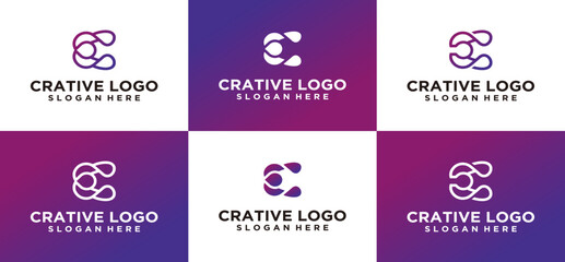 Creative Letter E Logo Design Tech logo icon design template elements