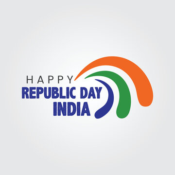 Indian Republic Day Celebrations With 26th January Vector Illustration Design