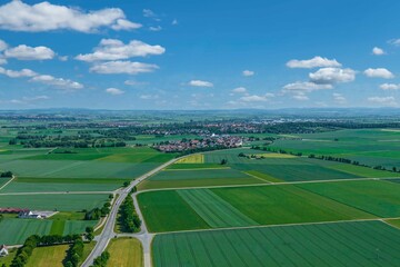 Ausblick auf das Nördlinger Ries vom südlichen Kraterrand bei Holheim © ARochau