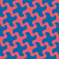 Japanese Curl Windmill Vector Seamless Pattern