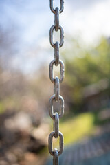 Close-up of a metal chain outdoors