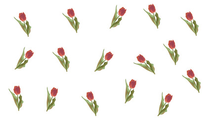 3DCGチューリップのパターン素材