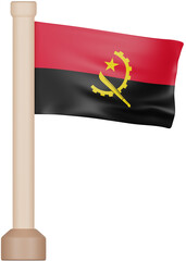 Angola Flag 3D Icon