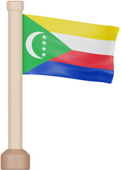 Comoros Flag 3D Icon