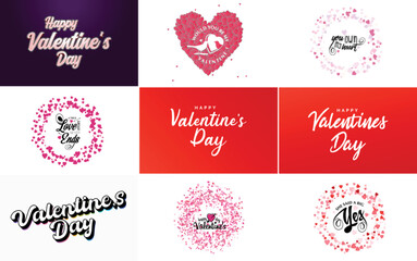 Love word art design with a heart-shaped gradient background