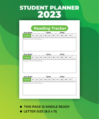 Student planner 2023 fully editable kdp book, unique page, student journal, student tracker 