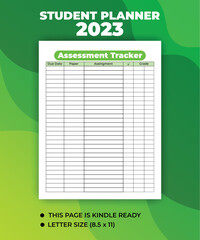 Student planner 2023 fully editable kdp book, unique page, student journal, student tracker 
